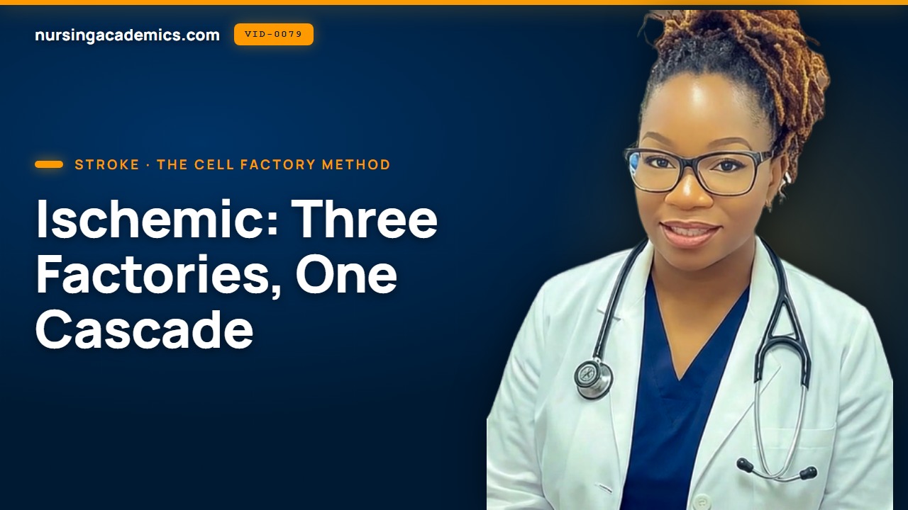Ischemic: Three Factories, One Cascade