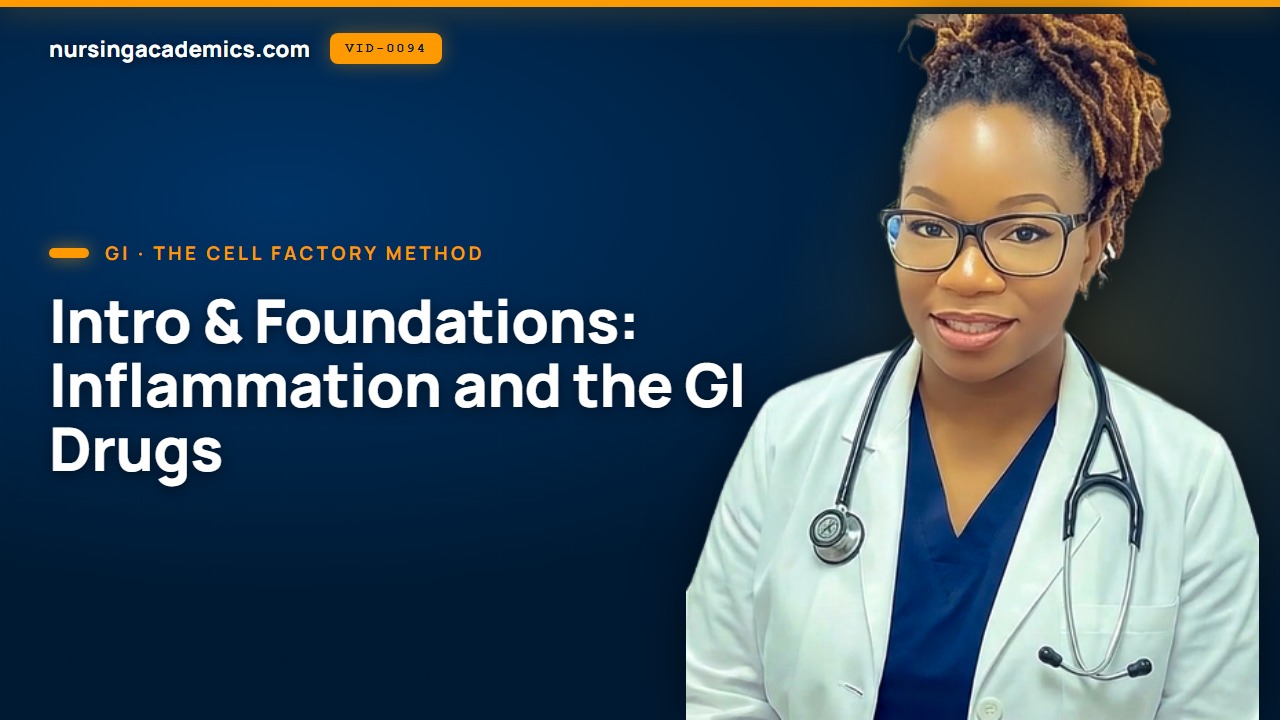 Intro & Foundations: Inflammation and the GI Drugs